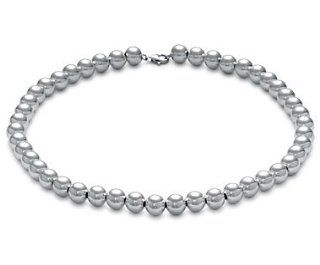 Designer Inspired 10mm LARGE HOLLOW SHINY POLISHED Italian Sterling Silver Round BALL Bead Necklace 18"in Chain Necklaces Jewelry