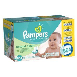 Pampers Natural Clean Wipes 12x Box with Tub 864 Count Health & Personal Care