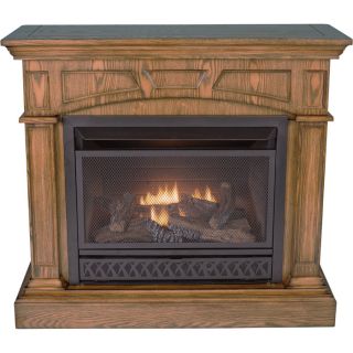 ProCom Vent-Free Dual Fuel Fireplace — 26,000 BTU, Medium Oak, Model# FBD28TCC-M-MO  Dual Fuel Gas   Propane Heaters
