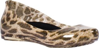 Dav Flat Leopard   Black PVC