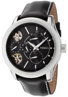 Fossil ME1079  Watches,Mens Twist Chronograph Black Textured Dial Black Leather, Chronograph Fossil Automatic Watches