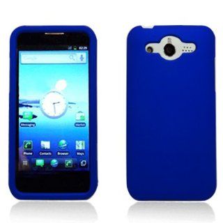 BLUE Rubberized Plastic Hard Case Cover For Huawei Mercury M886 (Cricket) Cell Phones & Accessories