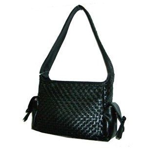 Pu Patent Metallic Hadbag Hobo Bag Evening Handbag Black Silver and Brown (silver) Clothing