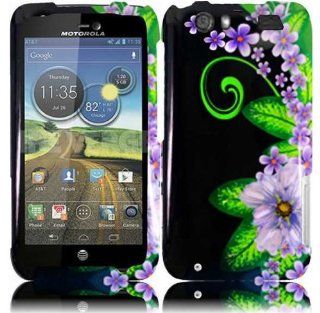 Motorola Atrix 3 MB886 Atrix HD Design Cover   Green Flower Cell Phones & Accessories