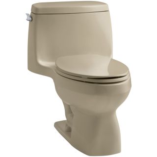 KOHLER Santa Rosa Mexican Sand 1.6 GPF (6.06 LPF) 12 in Rough In Elongated 1 Piece Standard Height Toilet