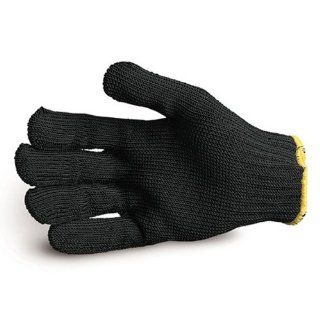 Superior SPWBLD Rhino Dyneema/Stainless Steel Wirecore Composite Knit Glove with One Sided PVC Dotted, Work, Cut Resistant, 7 Gauge Thickness, X Large, Left Hand, Black Cut Resistant Safety Gloves
