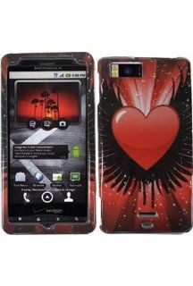 Motorola MB870 Droid X2 / Droid X Graphic Case   Wing heart (Free HandHelditems Sketch Universal Stylus Pen) Cell Phones & Accessories