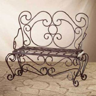 Wrought Iron "Garden Bench" Plant Stand   Aspen Country Store  