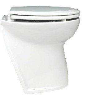 Jabsco 58220 1012 Marine Marine Deluxe Flush Slant Back Electric Toilet with Intake Pump (12 Volt, 25 Amp)  Boating Heads  Sports & Outdoors