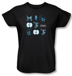 Fringe Ladies T shirt TV Show Symbols Black Tee Shirt Clothing