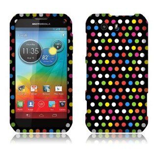 Motorola Photon Q XT897 Rainbow Dot Rubberized Cover Cell Phones & Accessories