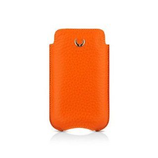 Beyza SlimLine Leather Classic case SLC01 (Flo Orange) for iPhone 4/4s Cell Phones & Accessories