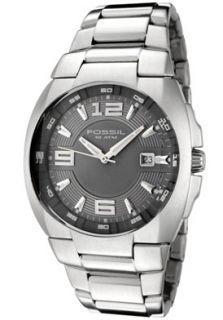 Fossil AM4106  Watches,Mens Blue Collection Grey Dial Stainless Steel, Casual Fossil Quartz Watches