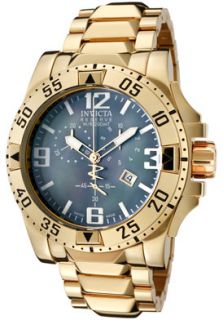 Invicta 6256  Watches,Mens Reserve Chronograph 18k Gold Plated Stainless Steel, Chronograph Invicta Quartz Watches
