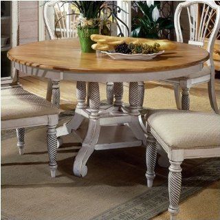 Hillsdale Furniture 4508DTBRND Wilshire Round Oval Dining Table   Oval Dining Table With Leaf
