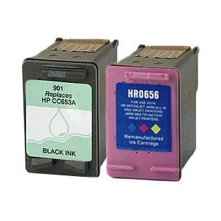 HP No 901 Black & Color Remanufactured Ink Cartridges (2 pack) for use with HP OfficeJet J4540 J4550 J4580 J4680 J4680c