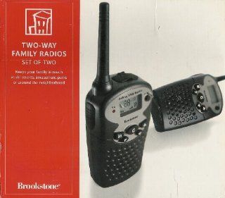 Brookstone Two Way Family Radios   Set of Two  Frs Two Way Radios 