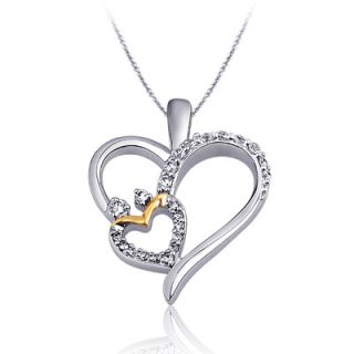 diamond double hearts pendant in sterling silver $ 149 00 add to bag