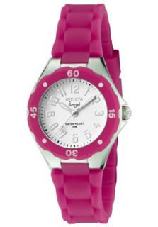 Invicta 1614  Watches,Womens Angel White Dial Fushia Rubber, Casual Invicta Quartz Watches