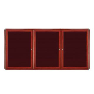 Ghent 48 x 72 3 Door Ovation Letterboard GEX1062 Surface Color Burgundy, C
