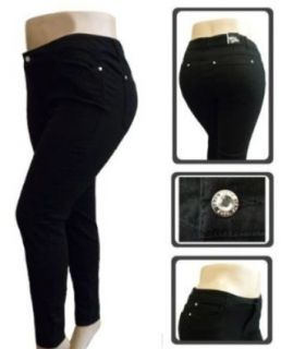 1826 Stretchy BLACK denim jeans HIGH WAIST WOMENS PLUS SIZE pants SKINNY LEG PL 880