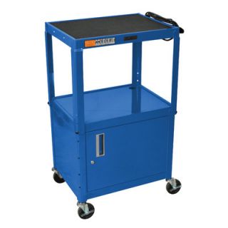 H. Wilson AV Cart with Cabinet W42 Color Blue