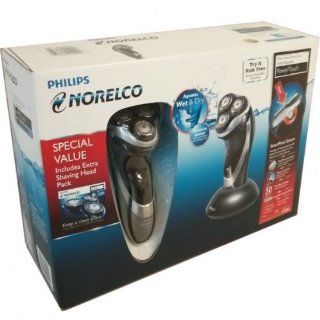 Philips Norelco At880 Aquatec Powertouch Rechargeable Cordless Razor, Gray/silver/black W/bonus Philips Hq8 Shaving Head Pack Health & Personal Care