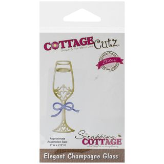 Cottagecutz Elites Die 1inx2.5in elegant Champagne Glass
