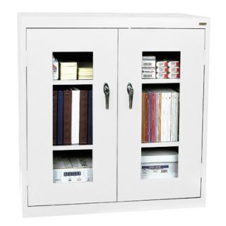 Sandusky Clear View 36Counter Height Storage Cabinet CA2V361242 Color White