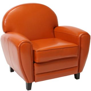 Home Loft Concept Lorenz Leather Cigar Chair NFN1322 Color Burnt Orange