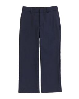 Wool Twill Flat Front Pants, Navy, Sizes 2 3   Ralph Lauren Childrenswear
