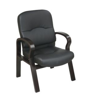 Office Star Eco Leather Visitors Chair with Arms WD5385 EC3