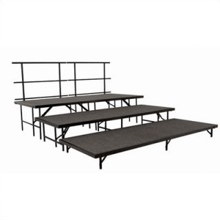 National Public Seating Portable Stage & Seated Riser Package in Hardboard SS