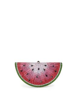 Crystal Watermelon Slice Minaudiere   Judith Leiber Couture