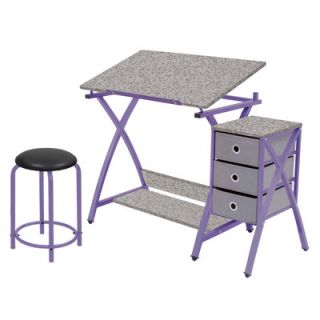 Studio Designs Center Comet Table with Stool 13325 Frame Finish Purple