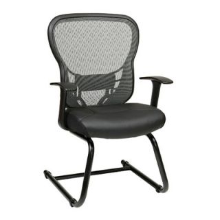 OSP Designs Deluxe Back Eco Leather Visitors Chair with Fixed Arms 529 E3R2V30