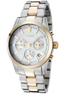 DKNY NY8061  Watches,White Mother Of Pearl Chronograph Two Tone Stainless Steel, Chronograph DKNY Quartz Watches