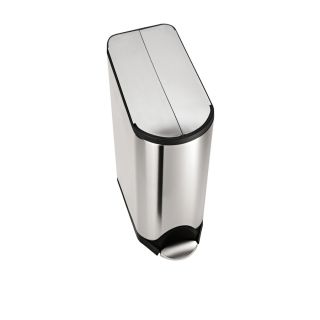 simplehuman 45 Liter(S) Fingerprint Proof Brushed Stainless Steel Butterfly Step Indoor Garbage Can