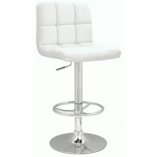 Chintaly 25 Adjustable Bar Stool with Cushion 0394 AS BLK / 0394 AS WHT Colo
