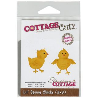 Cottagecutz Die 3inx3in lil Spring Chicks Made Easy