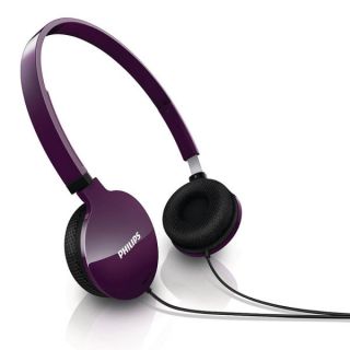 Philips SHL1700PP/10 Lightweight Foldable Headphones   Purple      Electronics