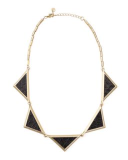 Snake Embossed Station Collar Necklace   House of Harlow