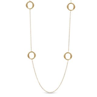 Charles Garnier Twist Circle Necklace in Sterling Silver with 18K Gold