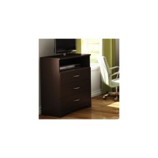 South Shore Step One 3 Drawer Media Chest 3107023 / 3159023 Finish Chocolate