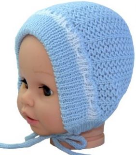 Knitted Baby Boy Warm Bonnet, Size 0 6 M, Color Blue Clothing