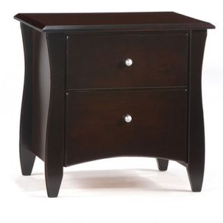 Night & Day Spices 2 Drawer Nightstand CD CLO 2A Finish Dark Chocolate