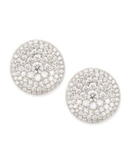 Swing Collection Thumbprint Diamond Stud Earrings, E/VS2   Maria Canale for