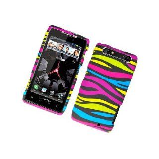 Motorola Droid RAZR XT912 XT910 Black Rainbow Zebra Stripe Cover Case Cell Phones & Accessories