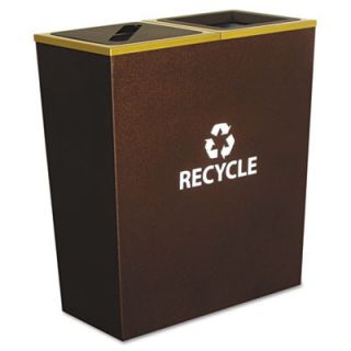Ex Cell Metal Products Metro Collection Recycling Receptacle, Double Stream, 