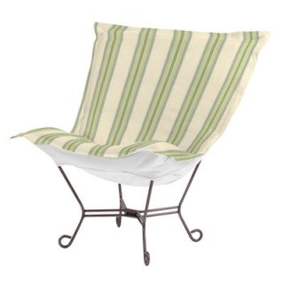 Howard Elliott Puff Scroll Baja Lounge Chair RD4272 Finish Titanium, Fabric